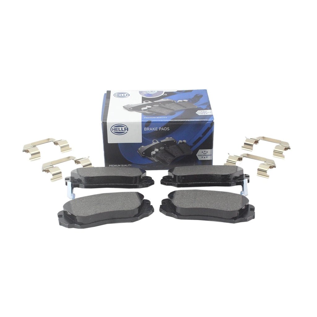 Set of 4 Hella Low-Metallic Front Disc Brake Pads for Buick Chevy Saab GMC