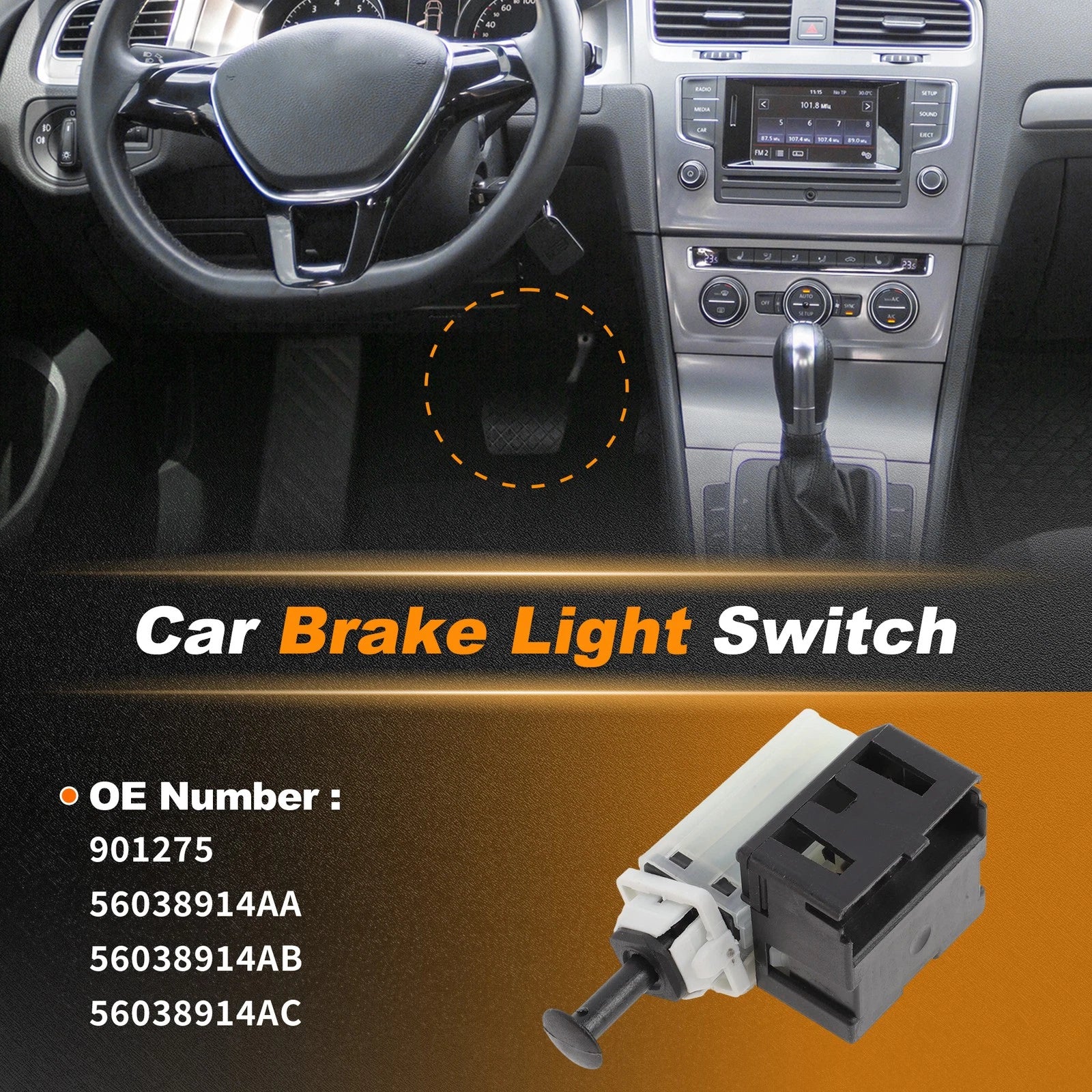 Brake Light Switch for Dodge Ram 1500 2500 3500 (2010) 901275