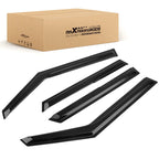 Set of 4 Window Visor Rain Guards for KIA Soul (2020–2024) Outside Mount Black
