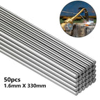 Set of 50 Aluminum Welding Flux-Cored Rods 1.6mm x 330mm