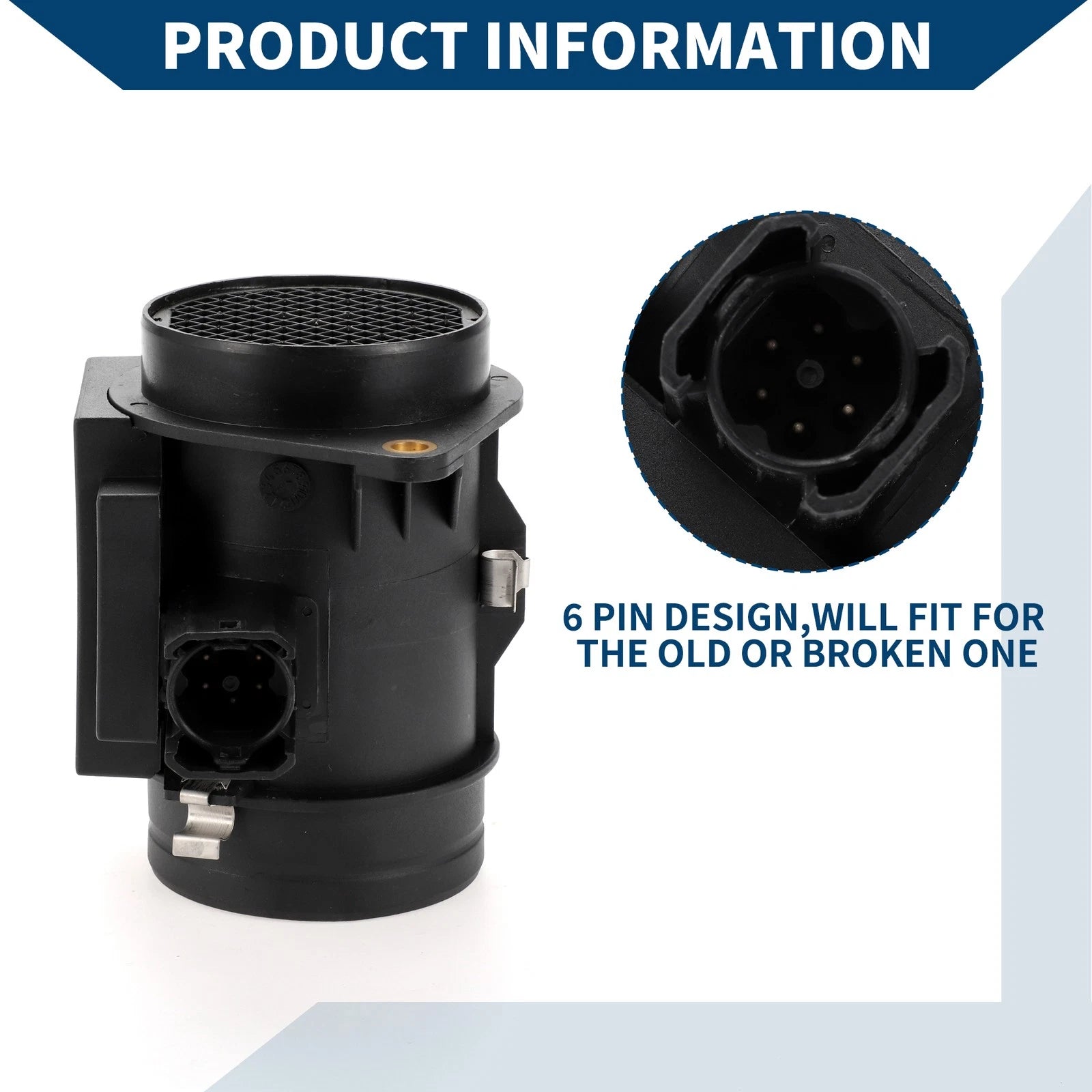 Mass Air Flow Sensor Assembly for BMW 5 E39 525 tds (1996–2003) 13622246084