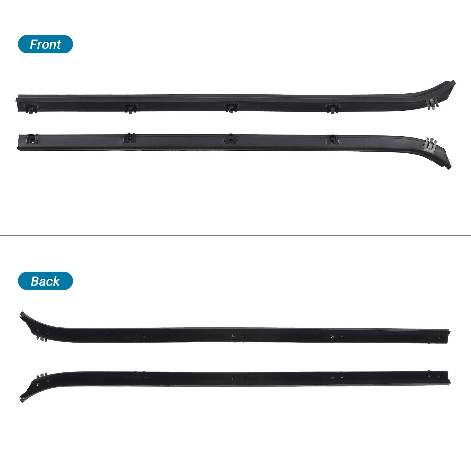Set of 4 Door Window Weatherstrip Seals for Dodge Truck D/W (1980–1993)