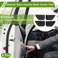 Interior Door Handle Bowl Cover Trim for Nissan Rogue (2021–2025) Carbon Fiber Black