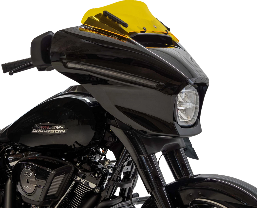 Klock Werks Kolor Flare Windshield 6.5" for FLHX (2014–2023) - Yellow KWW-01-0743