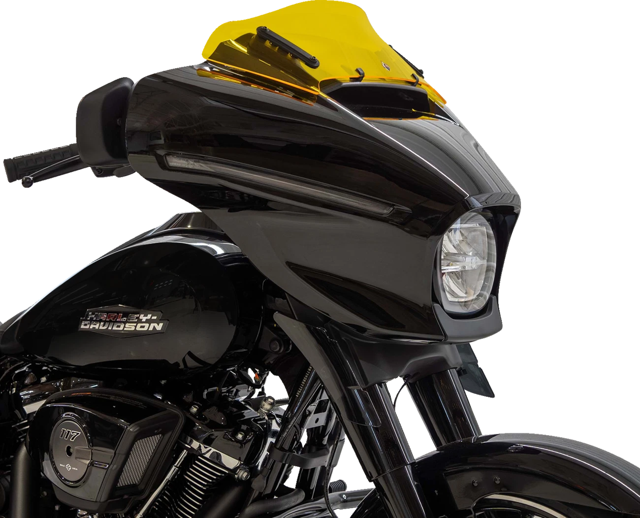 Klock Werks Kolor Flare Windshield 6.5" for FLHX (2014–2023) - Yellow KWW-01-0743