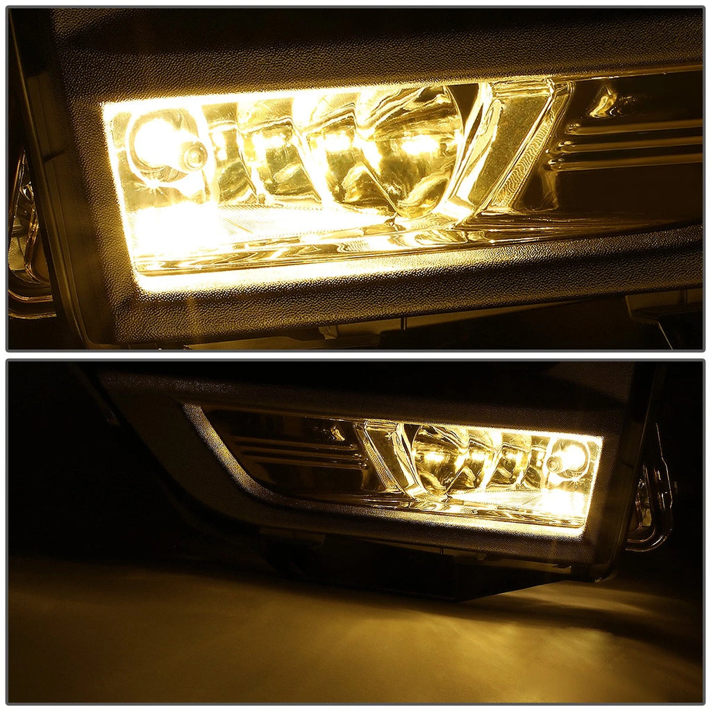 Pair of Amber Lens Front Bumper Fog Lights for Nissan Rogue (2017–2018)