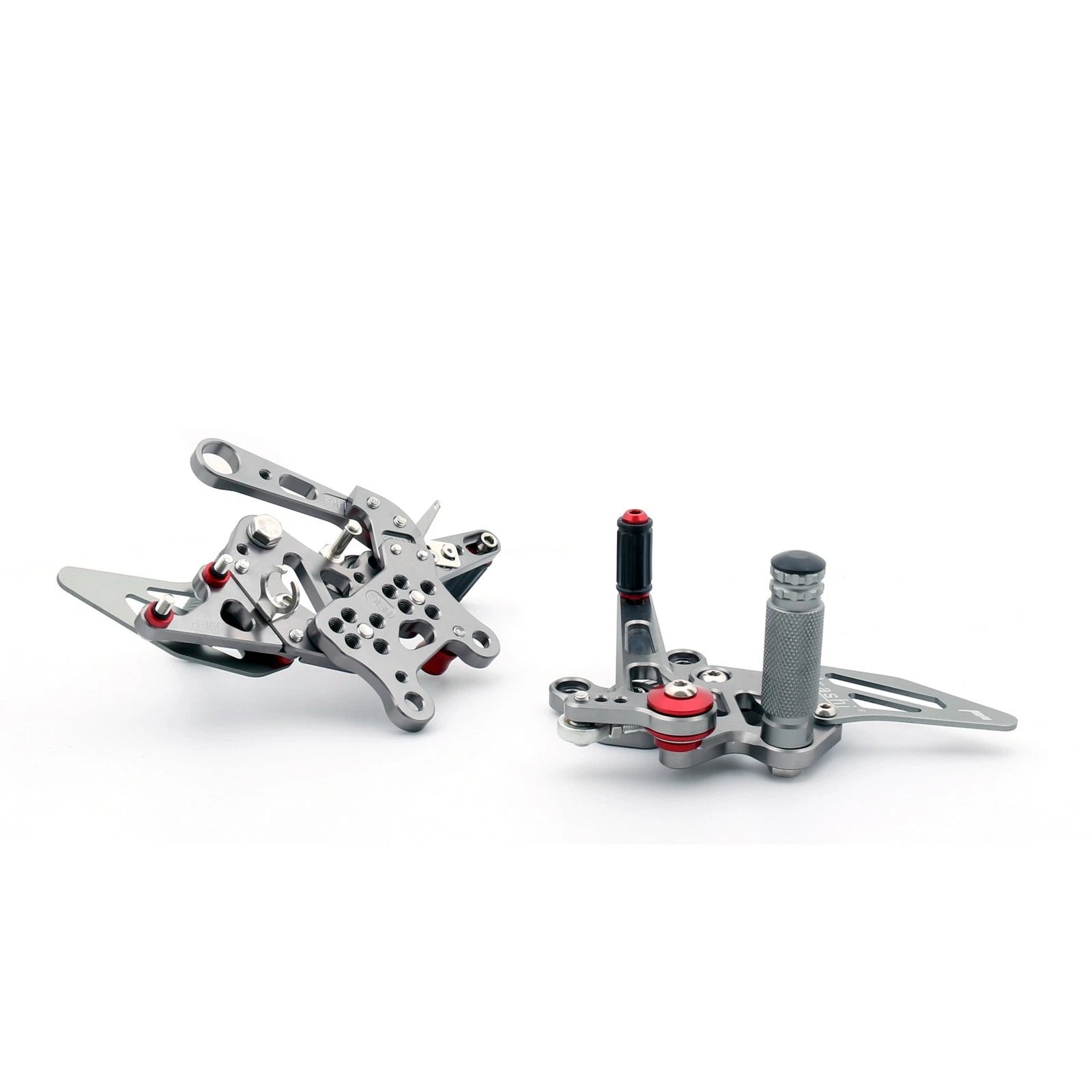 CNC Racing Rearset Footrest Pegs for Aprilia RSV4 (2009–2012) Gray