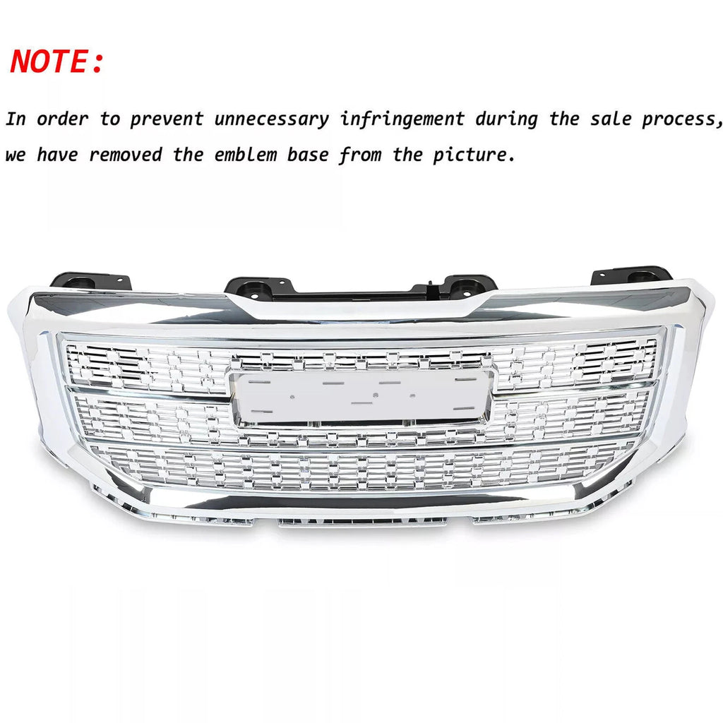 Upper Chrome Front Bumper Grille for GMC Sierra 1500 (2016–2018)