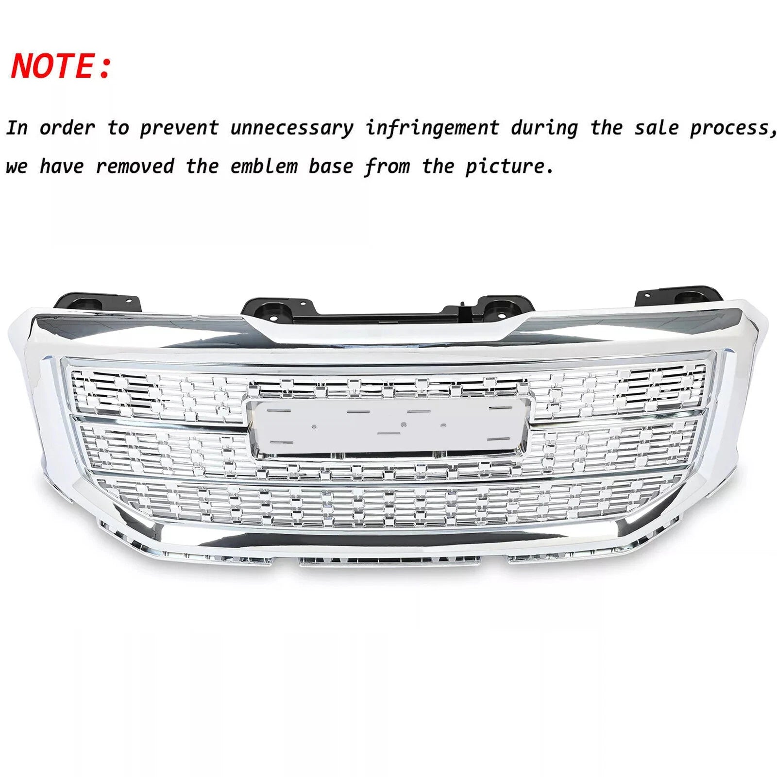 Upper Chrome Front Bumper Grille for GMC Sierra 1500 (2016–2018)