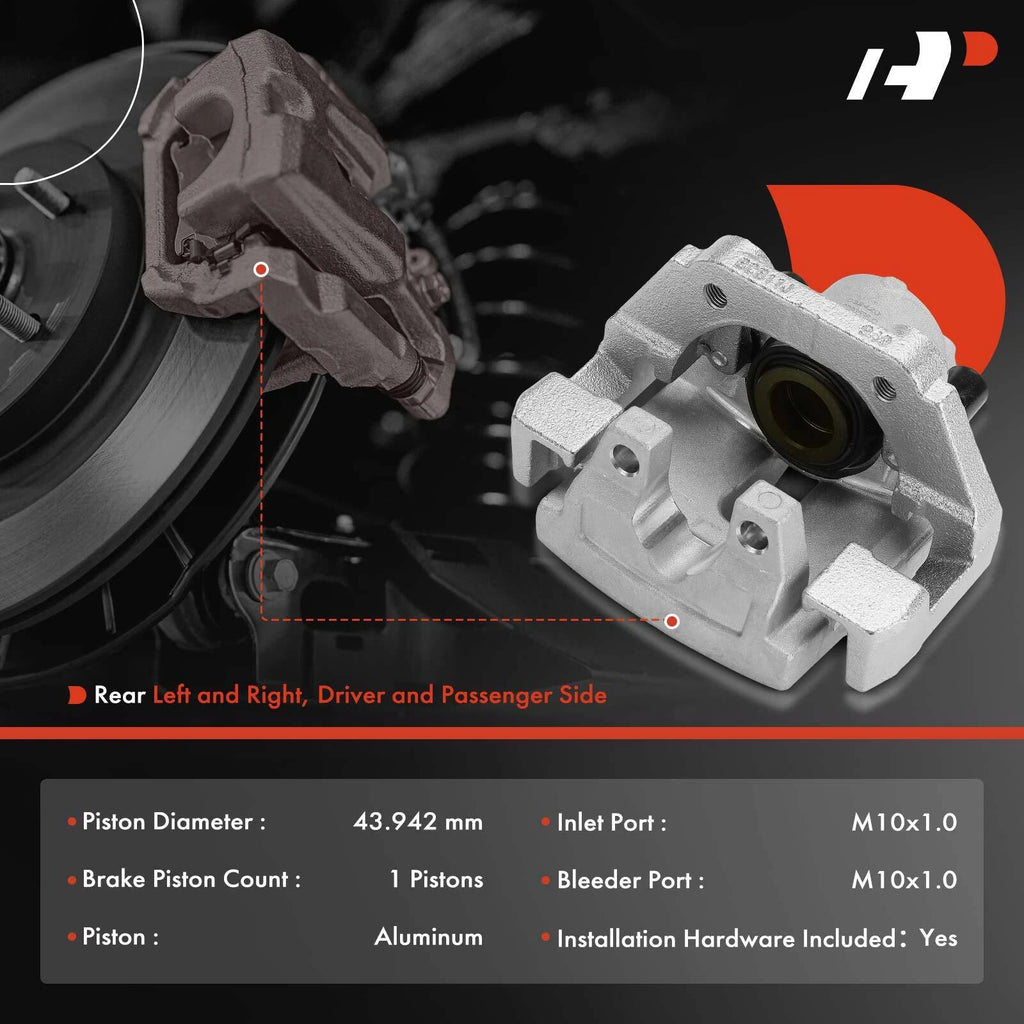 Pair Rear Disc Brake Calipers with Brackets for BMW X5 X6 (2007–2019)