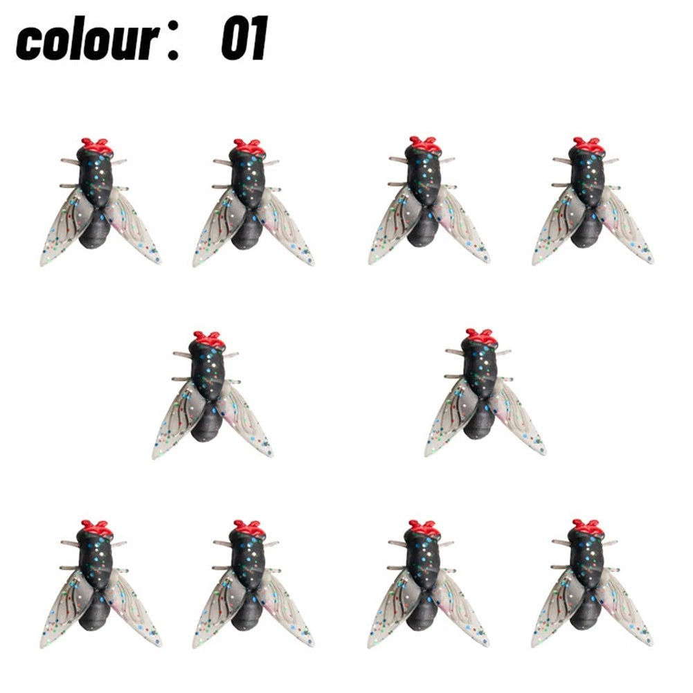 Soft PVC Fly Lure for Small Fish in Freshwater (12cm Length, 7.5cm Width)
