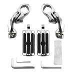 1-1/4" Motorcycle Short Highway Engine Guard Footpegs for Harley Touring