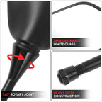 Universal ATV Side View Mirror Handlebar Mount Bolt-In - Black Textured
