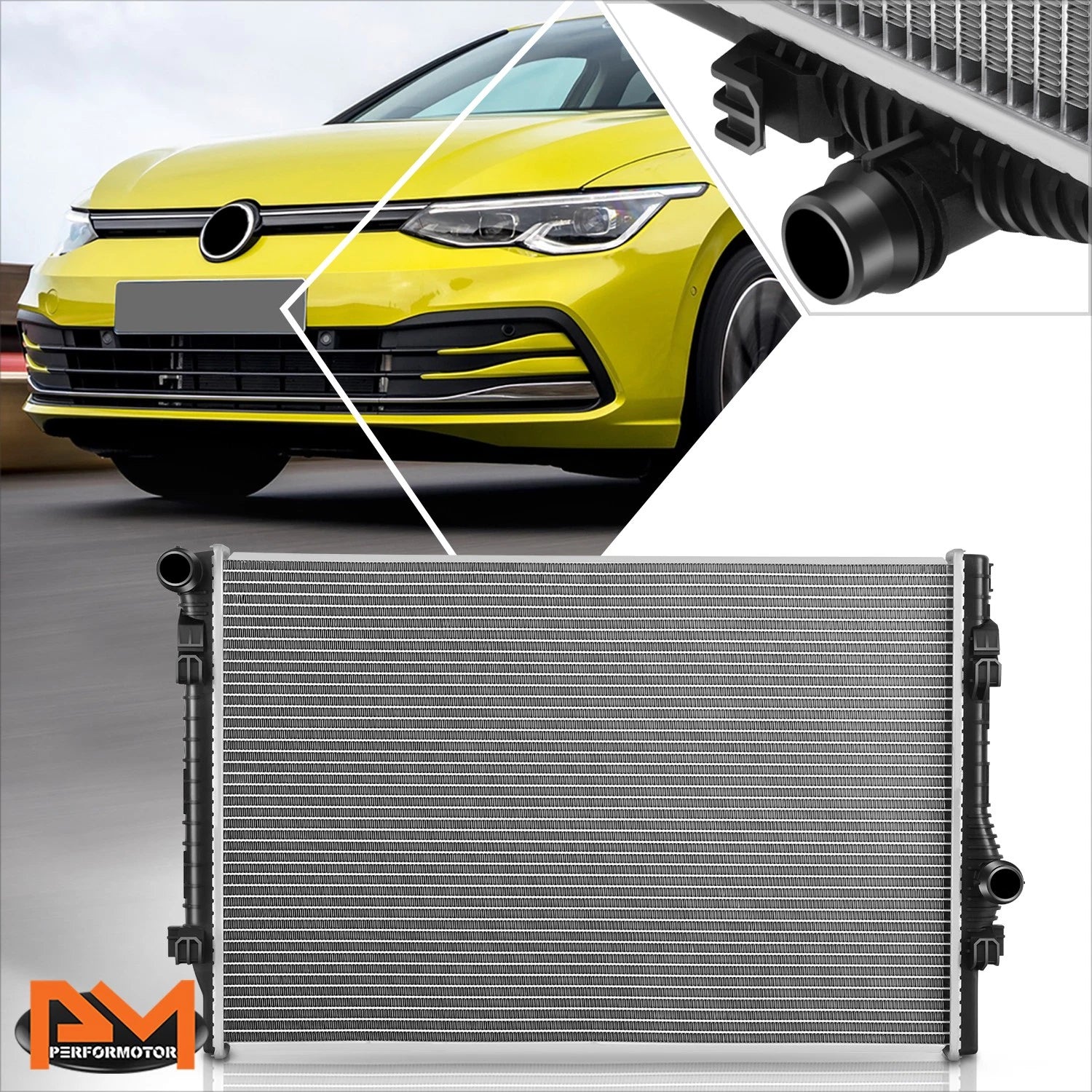 Aluminum Core Cooling Radiator DPI-13703 for VW Golf GTI Tiguan (2015–2022)