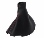 Leather Manual Shift Boot Cover for Subaru BRZ Scion GRS Toyota (2013–2020) Red Stitch