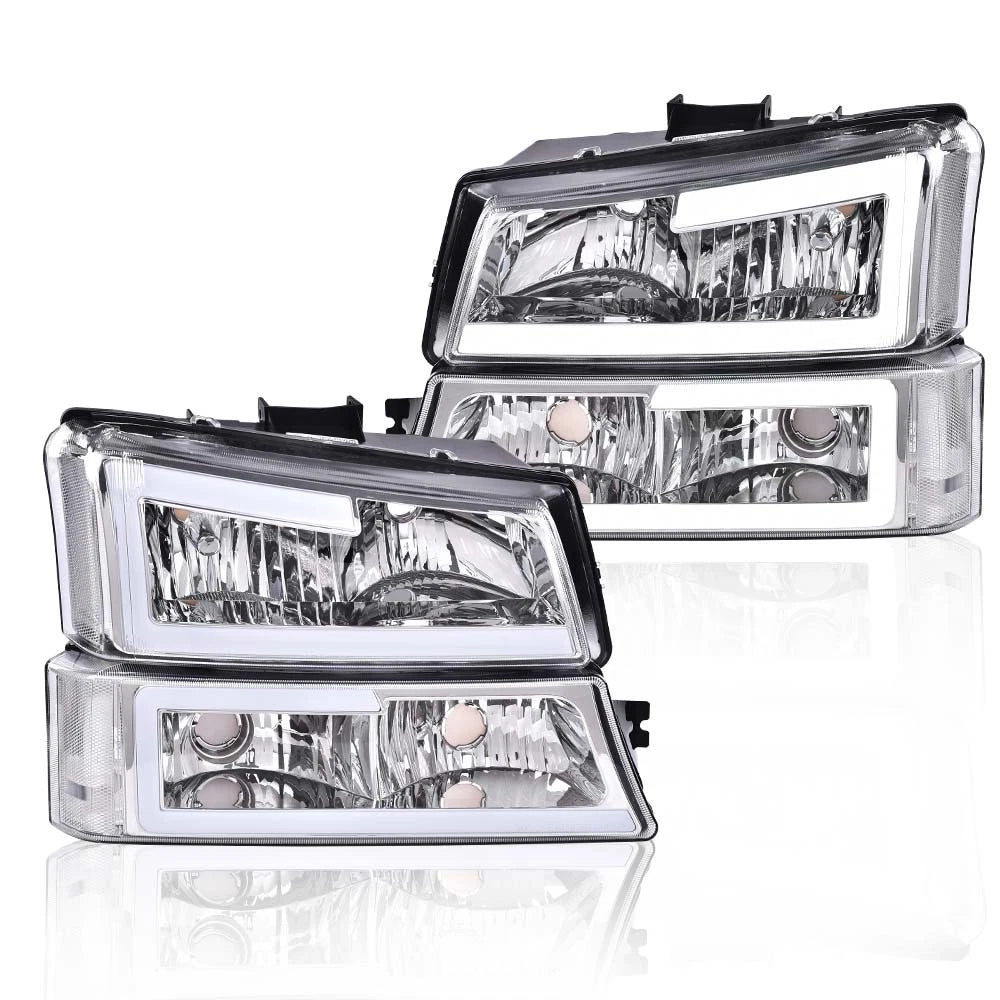 Headlights and Bumper Light for Chevrolet Silverado 1500 2500HD 3500 (2003–2006)