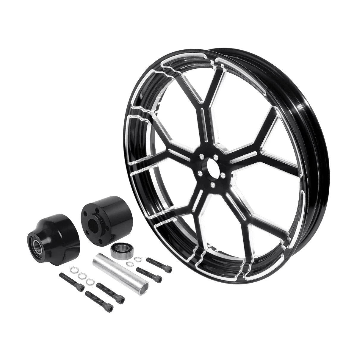 26" Front Wheel Rim for Harley Touring (2008–2023) - Single Disc Hub, Painted Fender