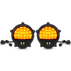 2X Black LED Front Turn Signal Parking Lights for Humvee M998 M35