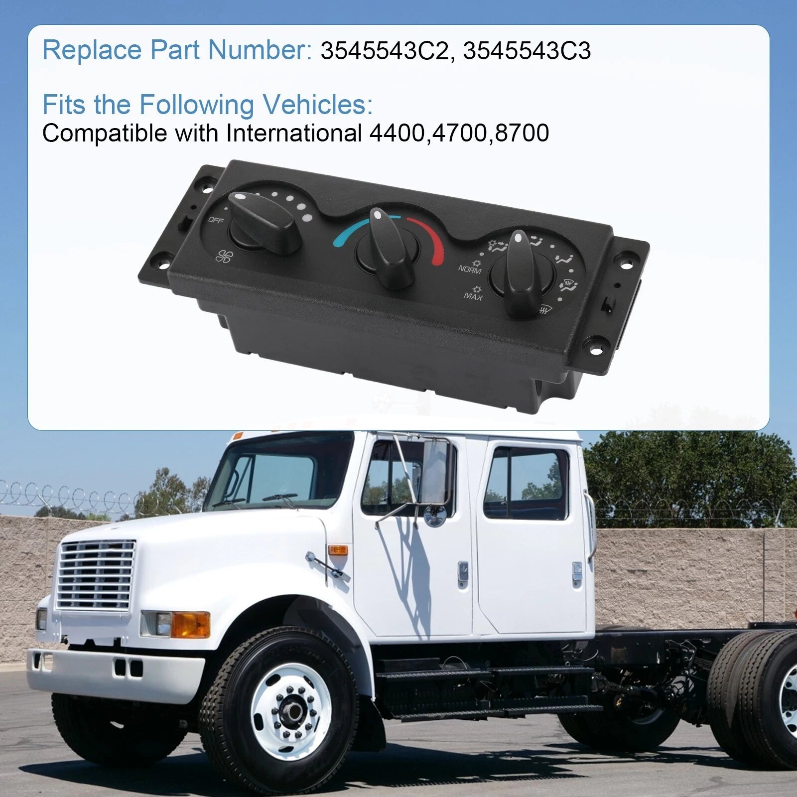 Heater A/C Temperature Controls for International 5000 (2011-2020)