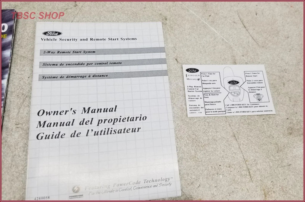 Owners Manual Collection for Ford F150 (2009) with Case & Window Sticker