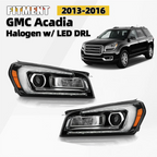 Set of 2 Halogen Headlights w/ LED DRL for GMC Acadia (2013–2016)