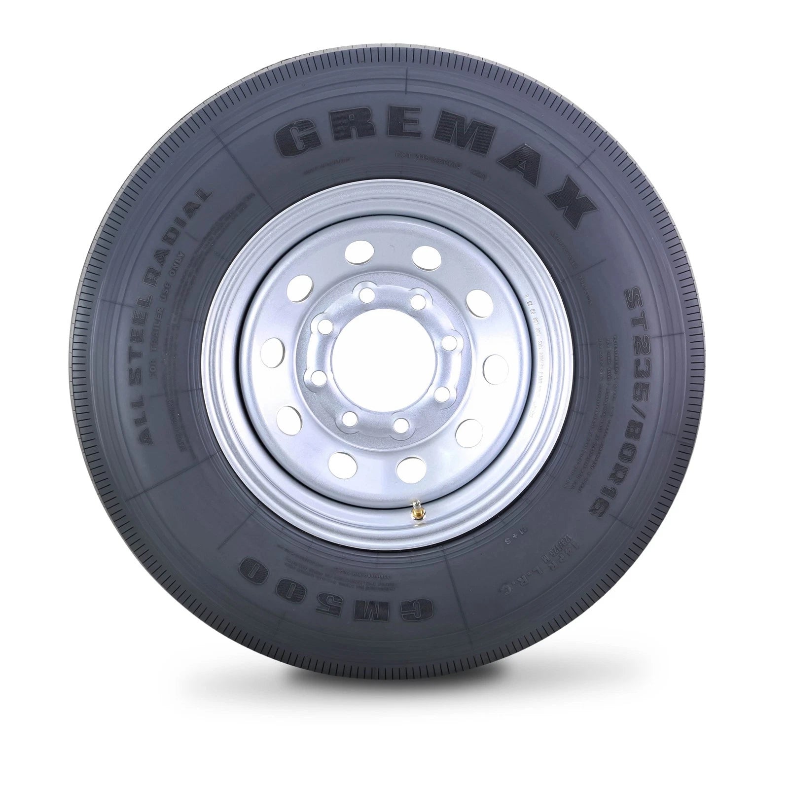 GREMAX ST235/80R16 Trailer Tire Rim 14-Ply 8x6.5 Silver Mod (2016–2023)