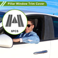 6 x Pillar Window Trim for Chevy Captiva (2006-2015) Carbon Fiber Black
