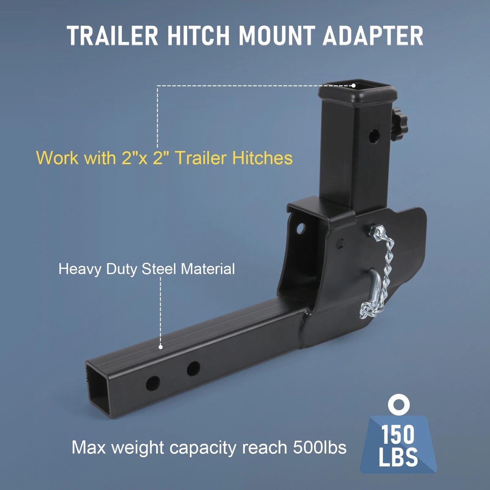 2'' Trailer Hitch Adapter for Cargo Wheelchair Carrier (500lbs)