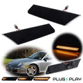 Smoked Amber LED Sequential Side Marker Lights for Porsche 911, Boxster