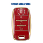 TPU Key Fob Case Cover for Kia Optima (2011–2019) - 4 Button, Red