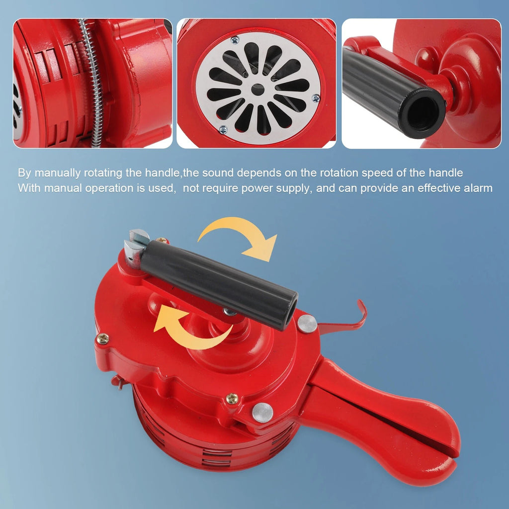 Hand Crank Air Raid Siren Horn for Universal Use (12V)