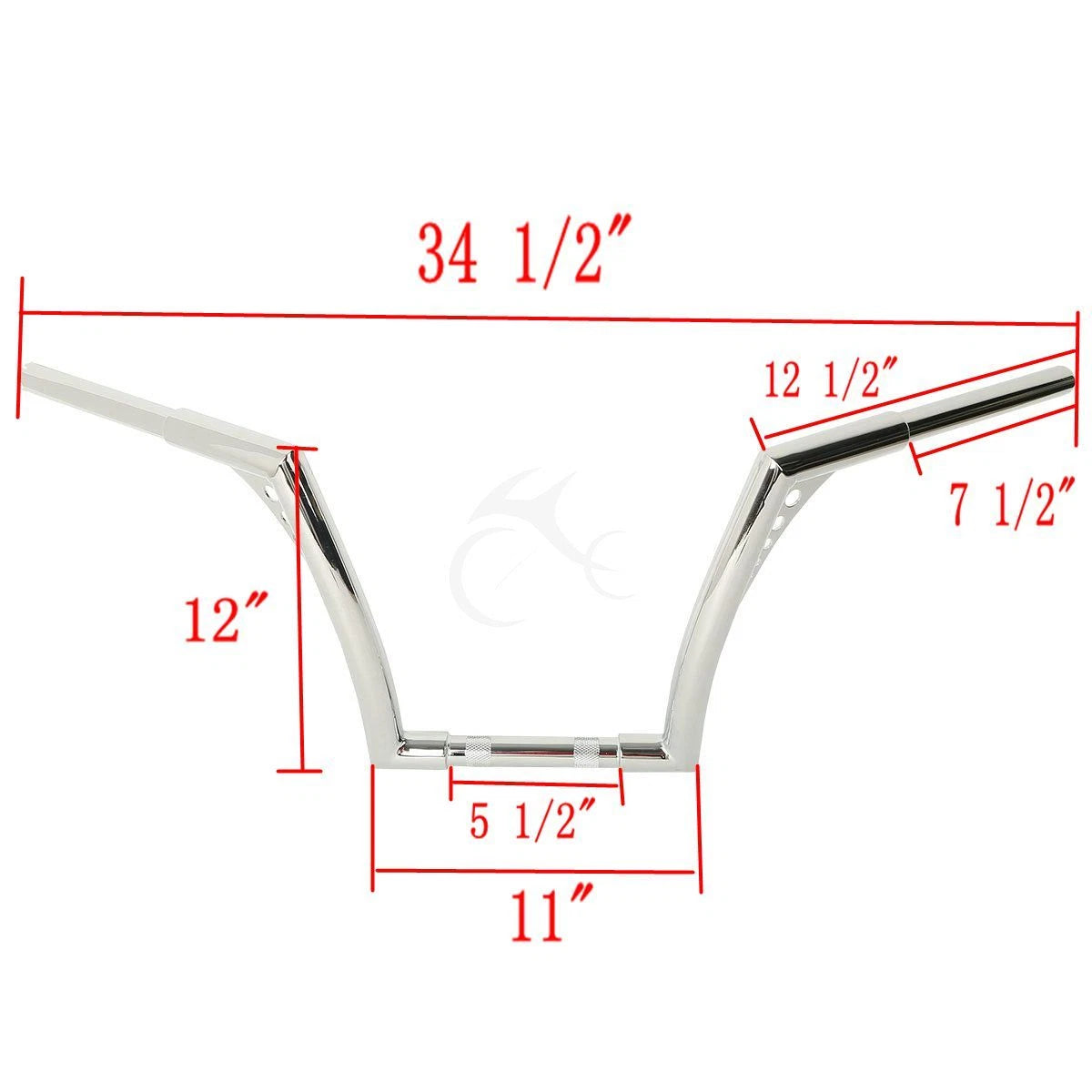 1 1/4" 12" Rise Ape Hangers Handlebar for Harley FLST FXST Sportster 883 1200