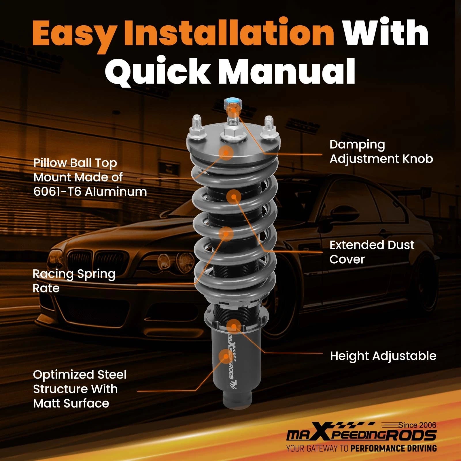 Coilover Suspension Kit for Honda Civic (1996-2000)
