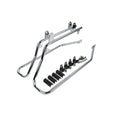 Saddlebags Black Latch Chrome Bracket for Harley Softail (1984 - 2017)