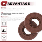 2X Oil Seal Rotary Shaft Seal for Various Models (22x48x10mm) FKM Rubber