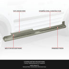 2X Outer Rocker Panel for Ford Transit Connect (2010–2013)