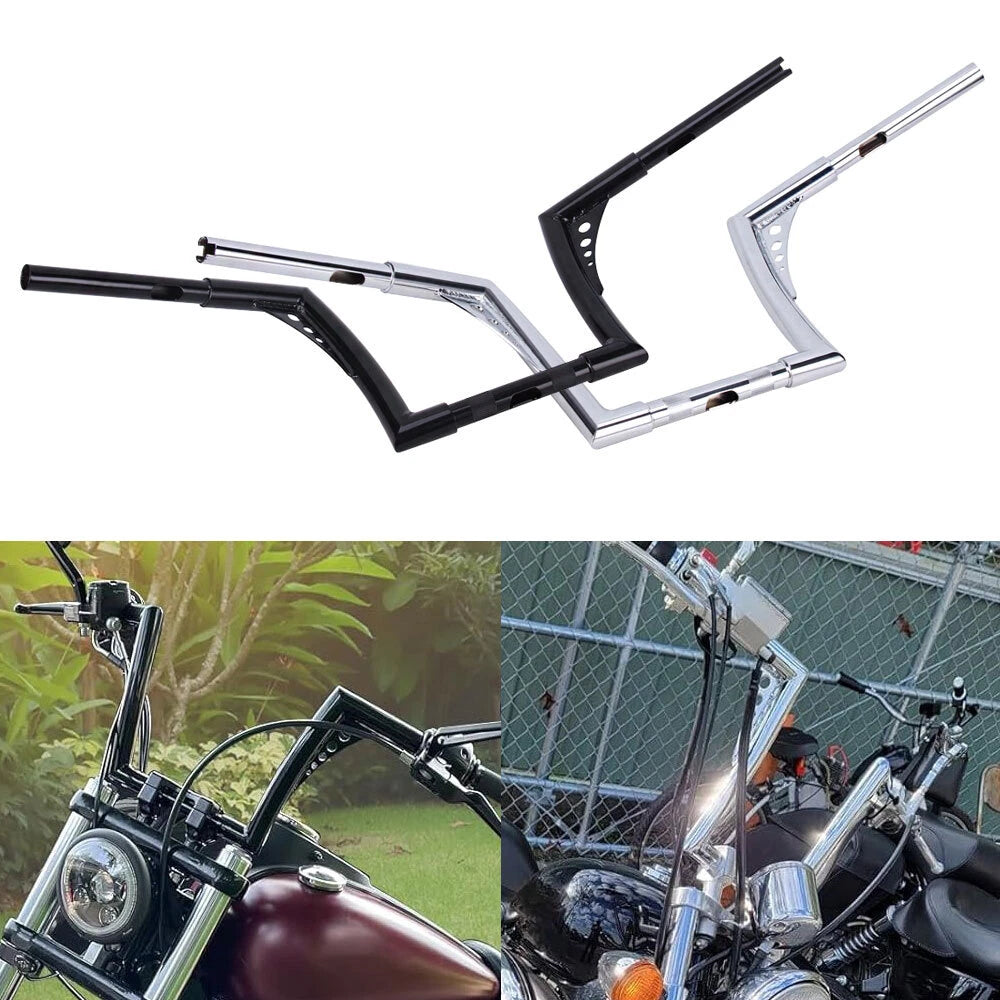 Chrome Black Ape Hangers Handlebar for Harley Sportster (FXST, 2000–2023)