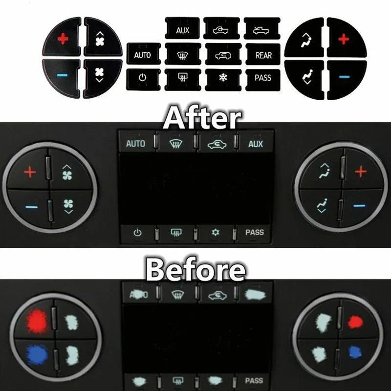 AC for DASH Button Decal Stickers for Buick Enclave (2008���2023)