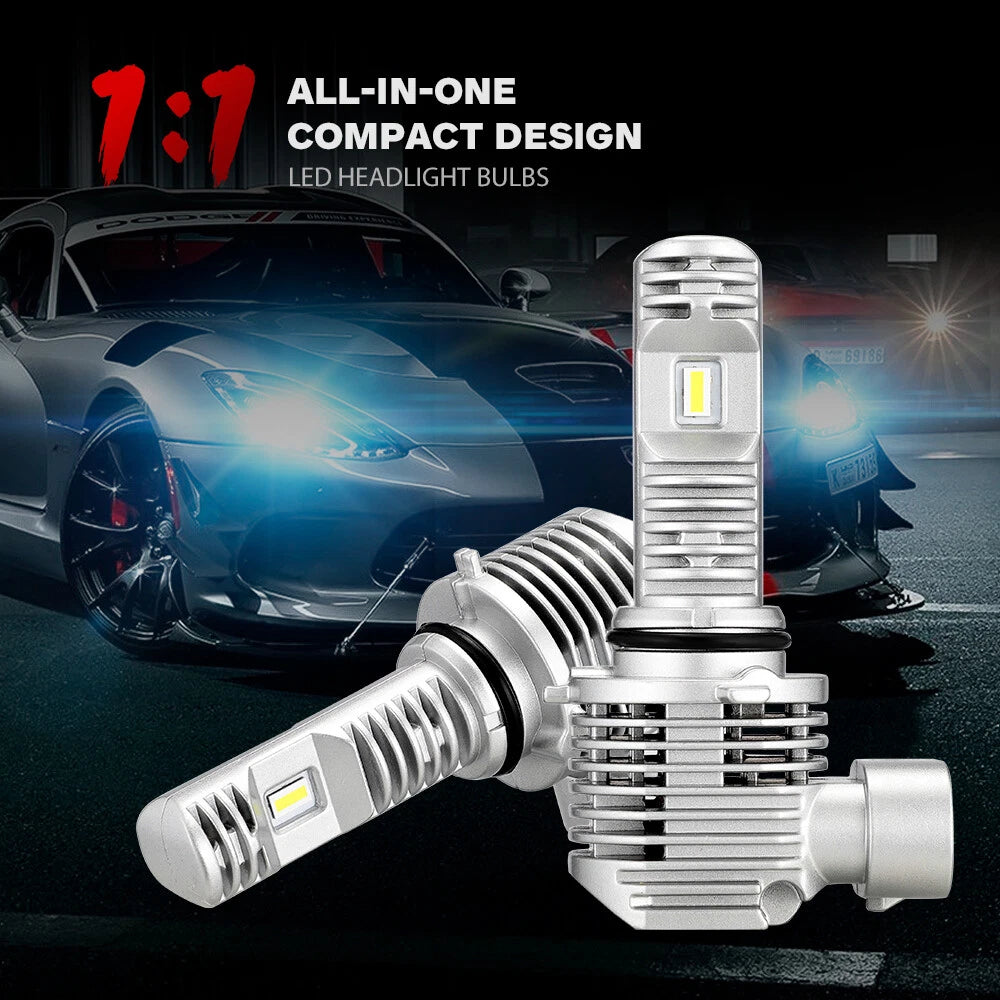 2X 9005 LED Headlight Bulbs for NOVSIGHT (6500K, 10000LM)