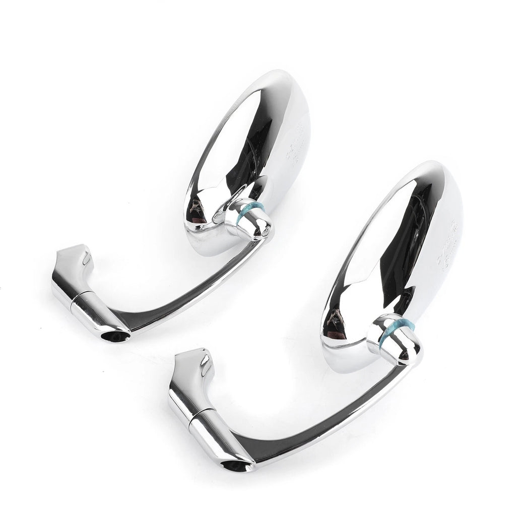 Pair of Round Rear View Mirrors for Universal Motorcycle (8mm 10mm)