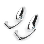 Pair of Round Rear View Mirrors for Universal Motorcycle (8mm 10mm)