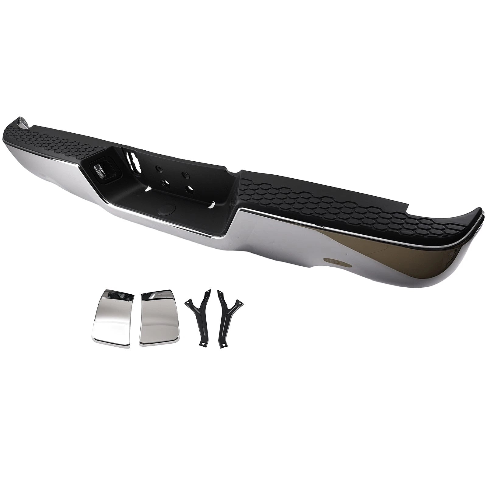 Chrome Rear Bumper for Ram 1500 (2009–2018) w/ Dual Exhaust 68049740AB-PFM