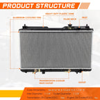 Aluminum Core Radiator for Honda CR-V 2.0L L4 (1997–2001) DPI-2051