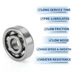 Deep Groove Ball Bearing 10x30x9mm for Scooter Skateboard (6200)