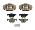 Set of 2 Front Vented Rotors & Ceramic Brake Pads for BMW E60 E63 (2007–2010)