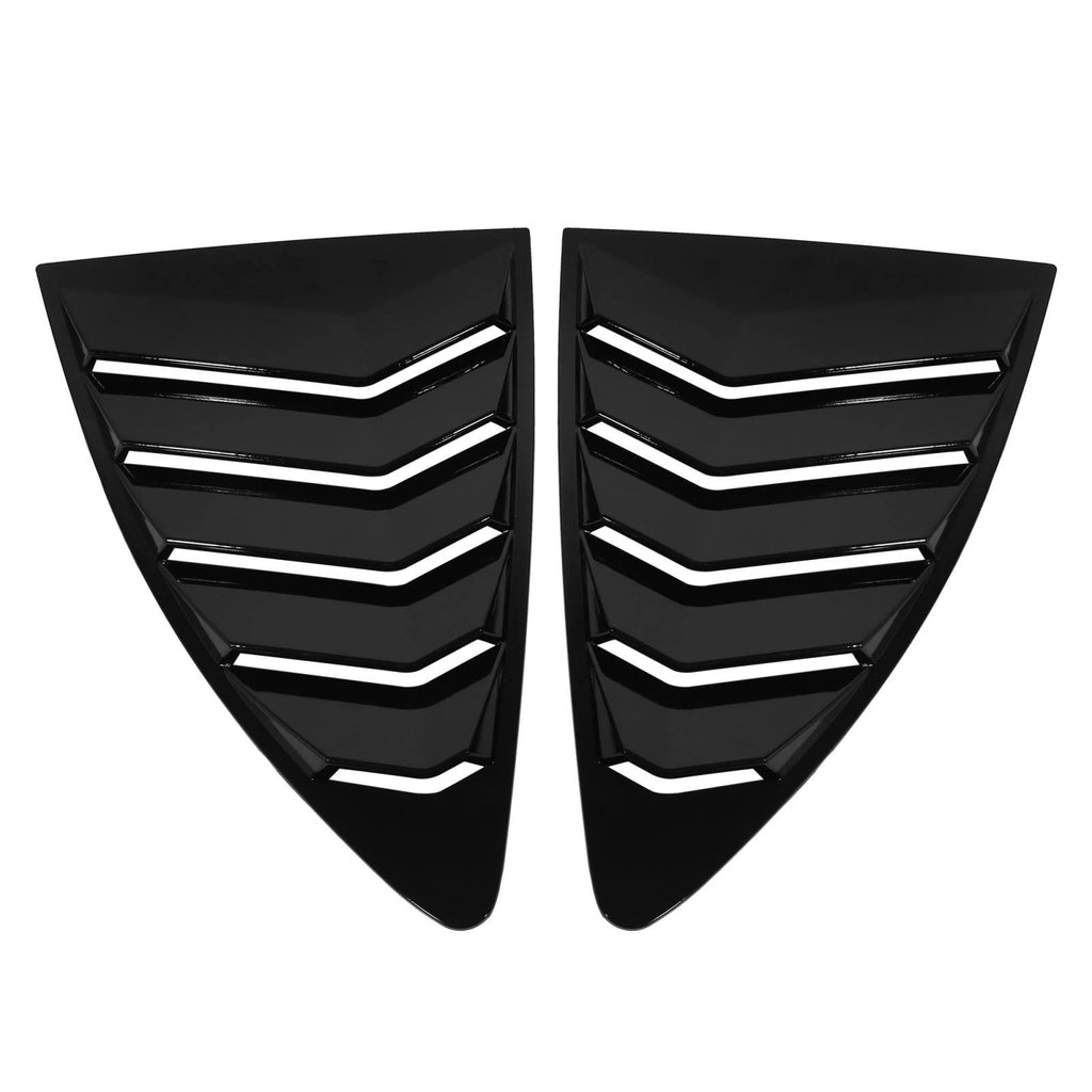 1 Pair Rear Side Window Louvers Cover for Toyota 86 (2013–2021) Glossy Black