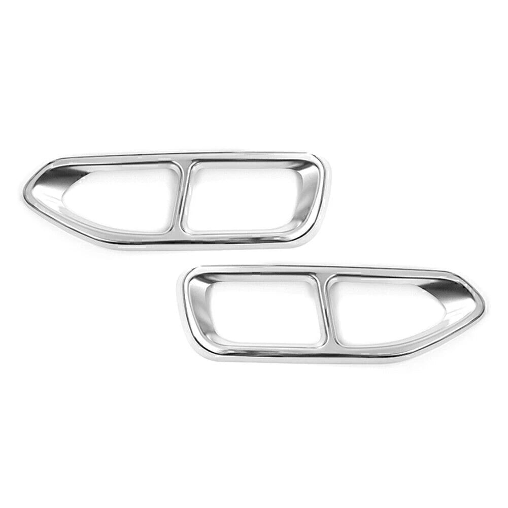 Silver Muffler Exhaust Pipe Output Cover Trim for BMW 7 Series G11 G12 (2016–2018)