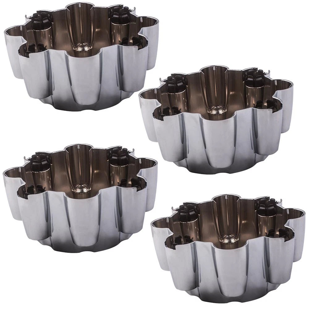 Set of 4 Chrome Wheel Center Hub Cap Dust Covers for Ford F250 F350 Excursion