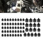 61X Engine Topper Bolt Caps Cover Black for Harley Twin Cam FLH (1999-2006)
