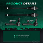 Set of 4 Tie Rod Ends for Cadillac Chevrolet GMC